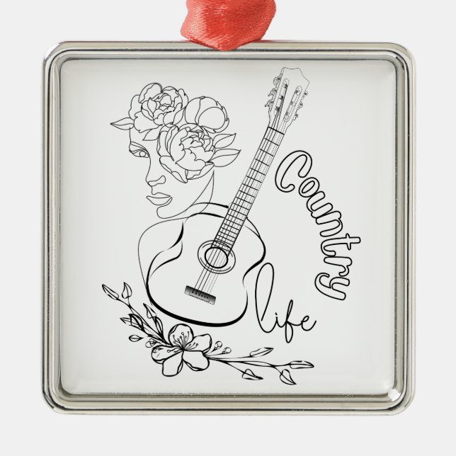Country Music Ornament Aus Metall (Vorne)