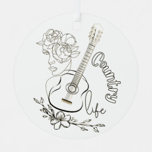 Country Music Ornament Aus Metall