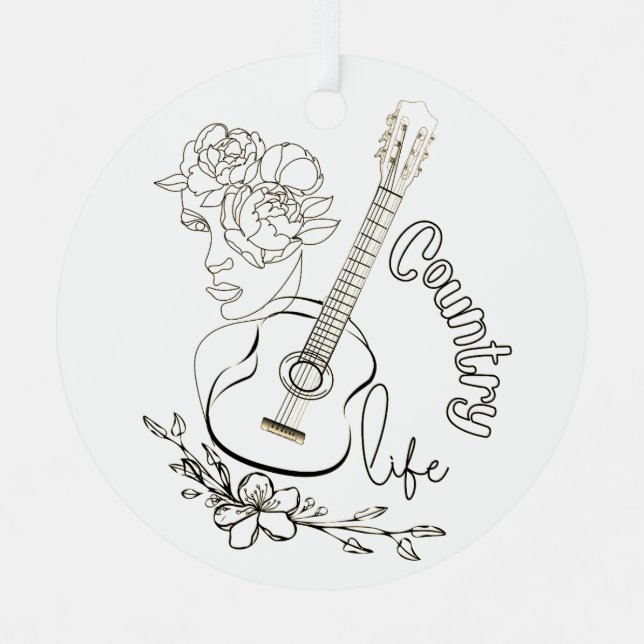 Country Music Ornament Aus Metall (Vorderseite)