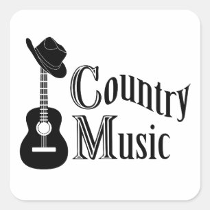 Country music quadratischer aufkleber