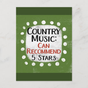 Country Music Review 5 Stars Postkarte