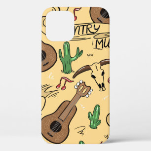 Country music seamless pattern with guitars, cacti Case-Mate iPhone hülle