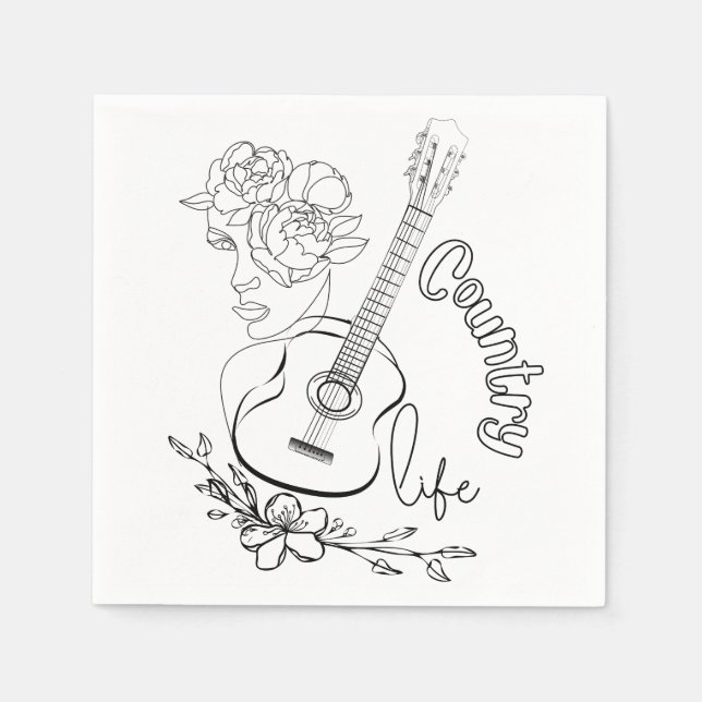 Country Music Serviette (Vorderseite)