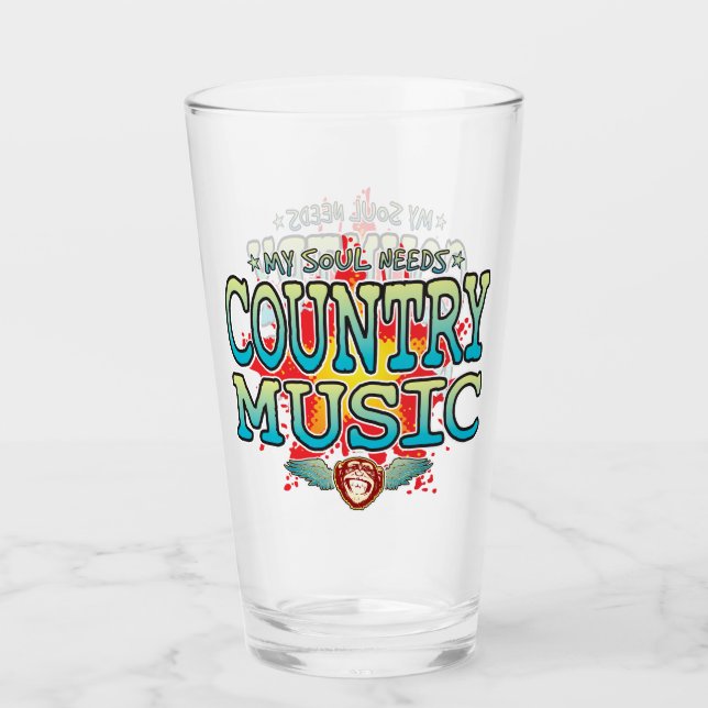 Country Music Soul Glass Tumbler (Vorderseite)