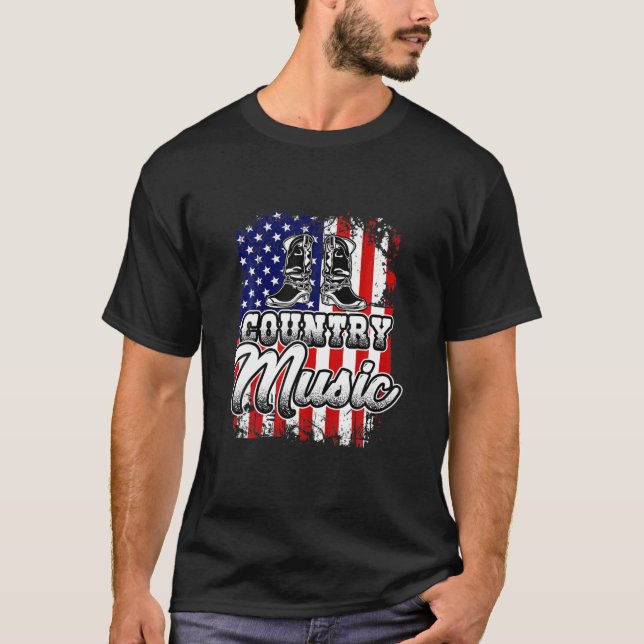 Country Music Western Country Boots - Amerika entt T-Shirt (Vorderseite)