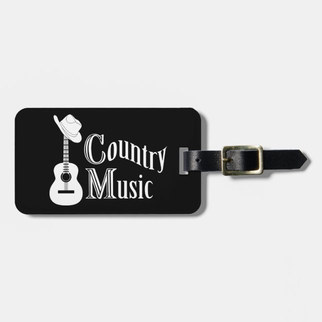 Country Musik Gepäckanhänger (Vorderseite horizontal)