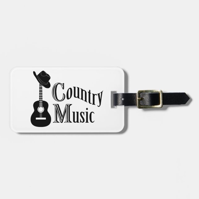 Country Musik Gepäckanhänger (Vorderseite horizontal)