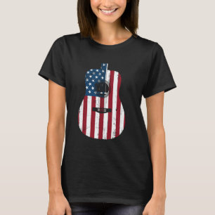 Country-Musik-Konzert-Gitarre-Amerikanische-Flagge T-Shirt