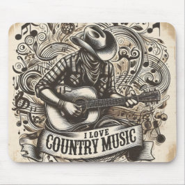 Country-Musik-Mauspad. Mousepad