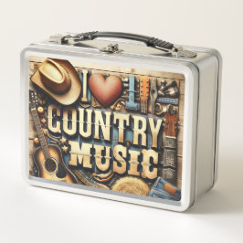 Country-Musik. Metall Brotdose