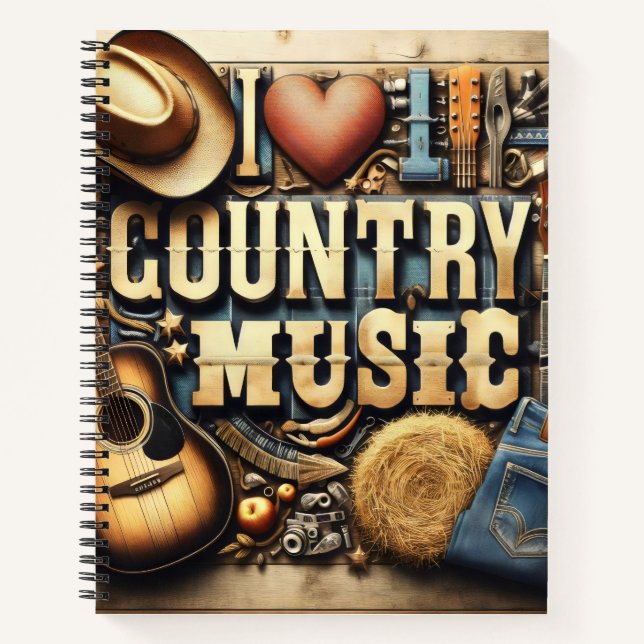 Country-Musik. Notizbuch (Vorderseite)