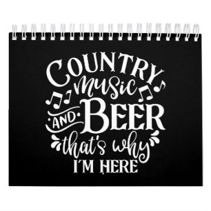 Country-Musik und Bier Vintage Country-Musik Kalender