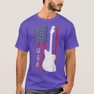 Country-Musik USA Vintage-Gitarre Amerikanische Fl T-Shirt