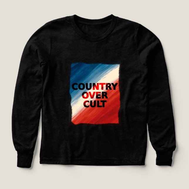 Country Over Cult – Patriotic Paint Streaks (Design Vorderseite)