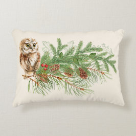 Country Owl Weihnachtskissen Zierkissen
