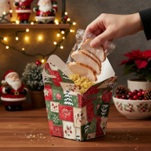 Country patchwork christmas pattern