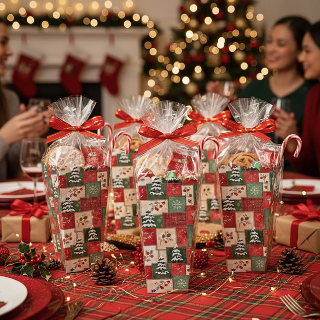 Country patchwork christmas pattern geschenkschachtel (Von Creator hochgeladen)