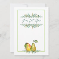 Country Pear Wedding Einladung 12x18"