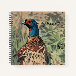 Country Pheasant Male Bird Gray Personal Journal Notizbuch