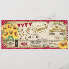 Country Picnic Sonnenblumen Rustikales Brautparty Save The Date
