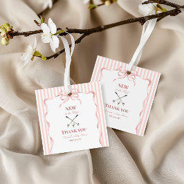 Country Pink Girl New to the Club Golf Baby Shower Geschenkanhänger