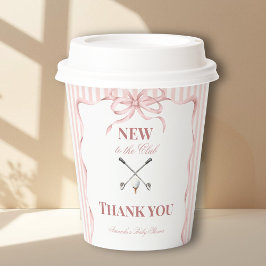 Country Pink Girl New to the Club Golf Baby Shower Pappbecher