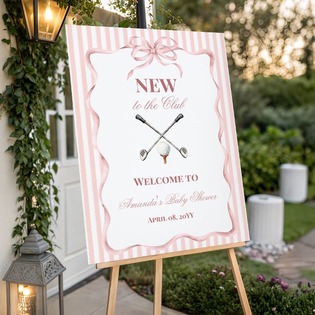 Country Pink Girl New to the Club Golf Baby Shower Poster (Von Creator hochgeladen)