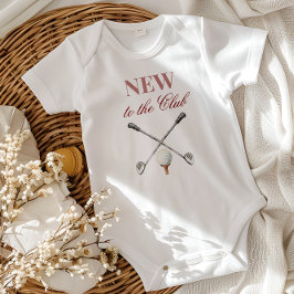 Country Pink Girl New to the Club Golf Baby Shower Strampler