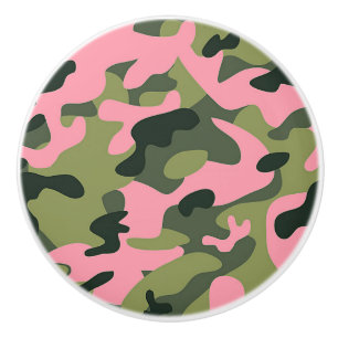 Country Pink Green Army Camouflage Camouflage Must Keramikknauf