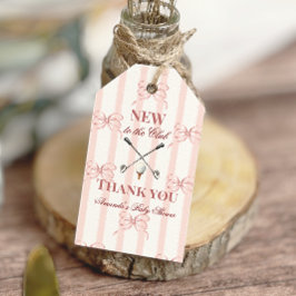 Country Pink New to the Club Girl Golf Baby Shower Geschenkanhänger