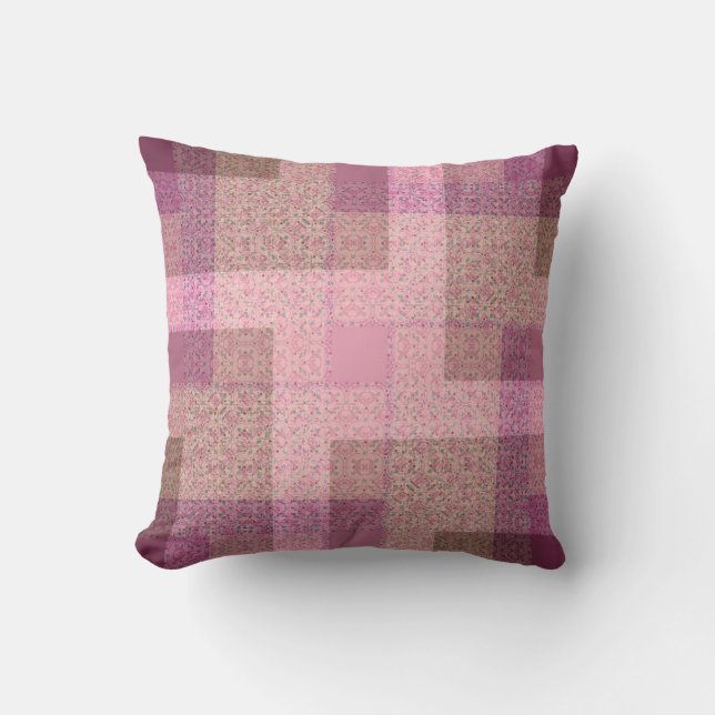 Country Pink Patchwork Muster Kissen / Kissen (Vorderseite)