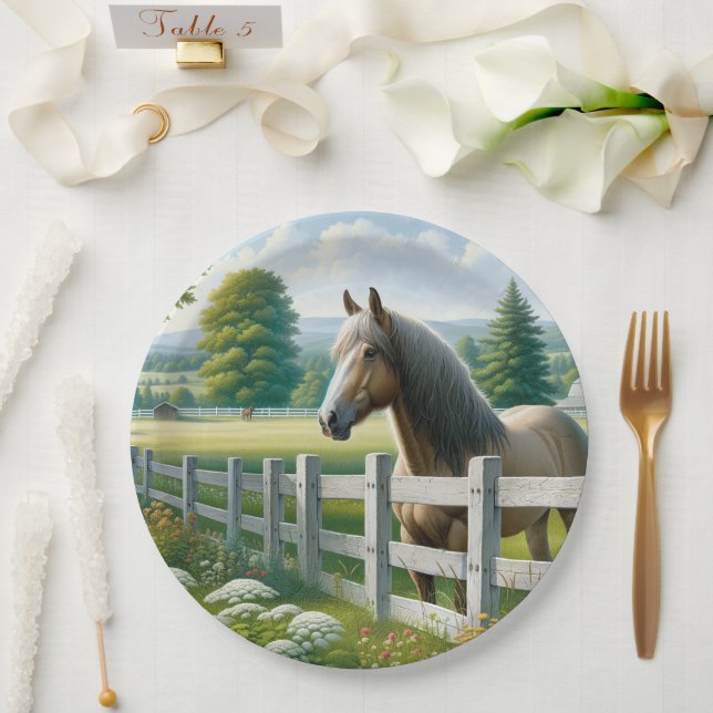 Country Pony Horse Geburtstagsparty Pappteller (Hochzeit)
