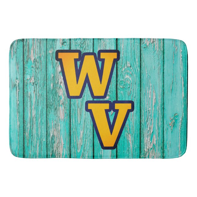 Country Primitive Old Wood Bauernhof West Virginia Badematte (Vorderseite)