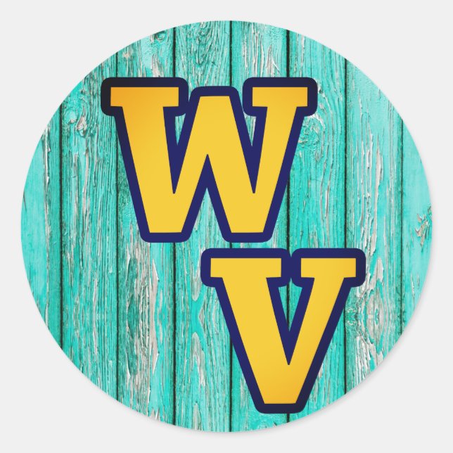 Country Primitive Old Wood Bauernhof West Virginia Runder Aufkleber (Vorderseite)