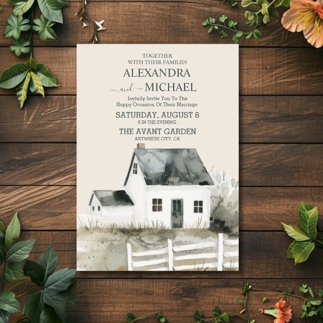 Country Ranch Farm Barn Wedding Einladung (Von Creator hochgeladen)