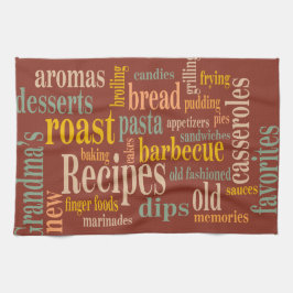 Country Recipe Redewendungen Burnt Umber Geschirrtuch