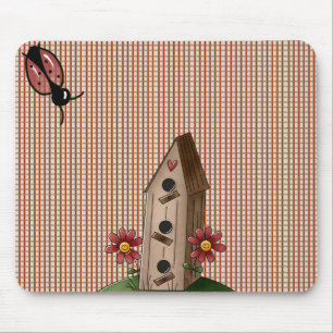 Country Red Gingham Karos Mousepad