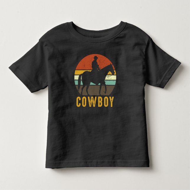 Country Retro Cowboy Western Reiter Kleinkind T-shirt (Vorderseite)