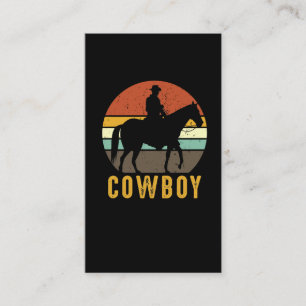 Country Retro Cowboy Western Reiter Visitenkarte