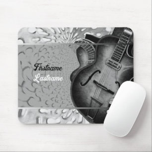 Country Rock Music Semi-Grunge Electric Guitar Mousepad