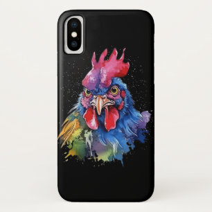 Country Rooster Chicken Watercolor Stil Case-Mate iPhone Hülle