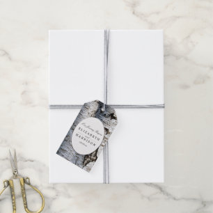 Country Rustic Birch Tree Hochzeit Geschenkanhänger