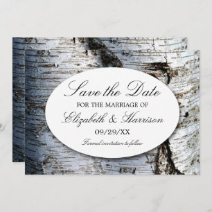 Country Rustic Birch Tree Hochzeit Save The Date