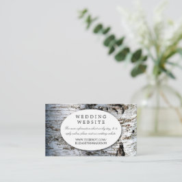 Country Rustic Birch Tree Hochzeitsseite einfügen Begleitkarte