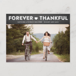 Country Rustic Dankbarkeit Hochzeit Danke Postcard Postkarte