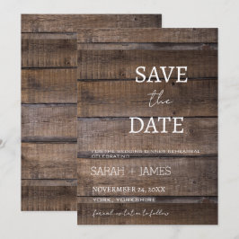 Country Rustic Dinner Probe Hochzeitsschrift Save The Date