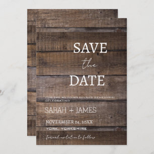 Country Rustic Dinner Probe Hochzeitsschrift Save The Date