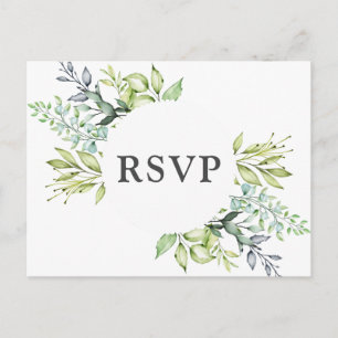 Country Rustic Foliage Wedding RSVP Einladungspostkarte