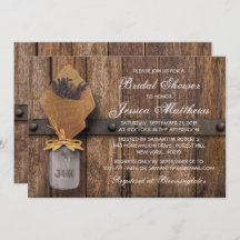 Country Rustic Lavender Mason Jar Brautparty