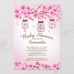 Country Rustic Mason Jars Kinderdusche Einladung